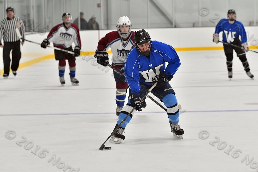 Wheaton College Men\'s Ice Hockey vs Middlesex Community College. - Photo By: KEITH NORDSTROM